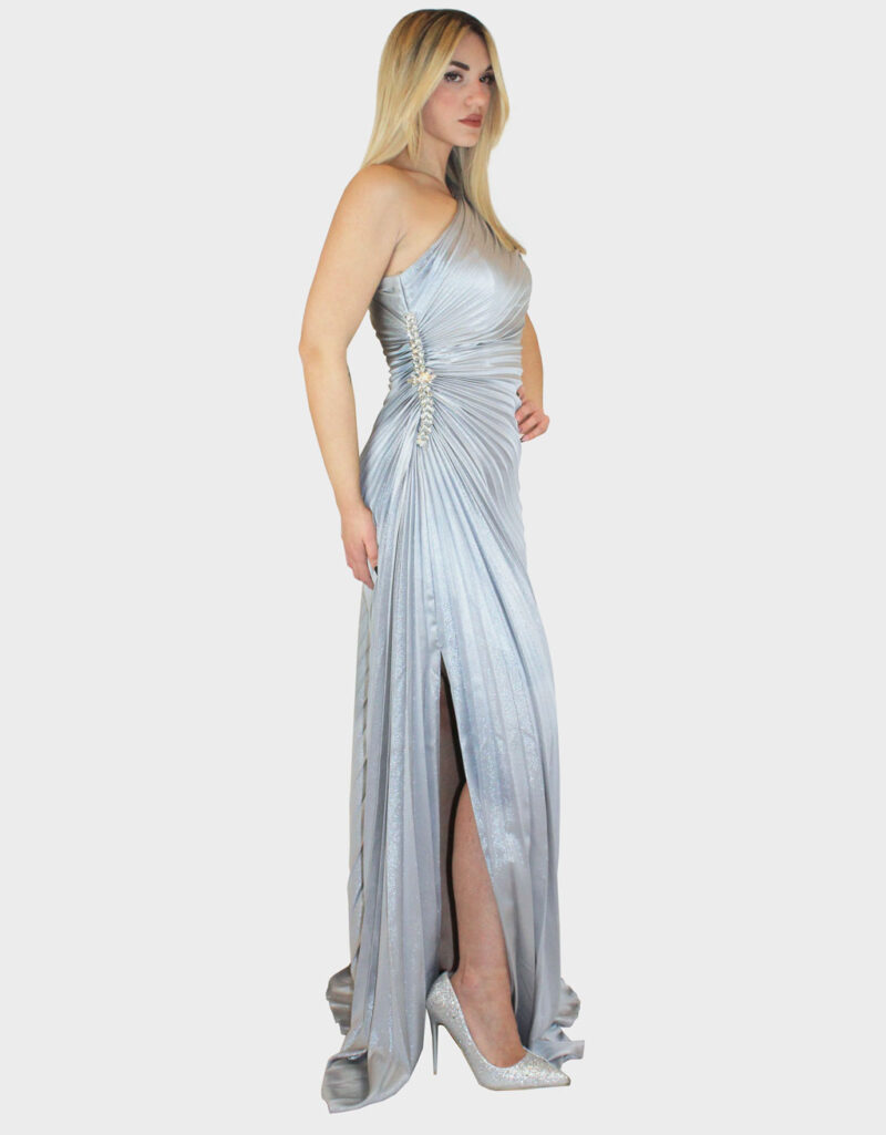 Abito lungo placcato argento- Elizabeth Moda - immagine 2