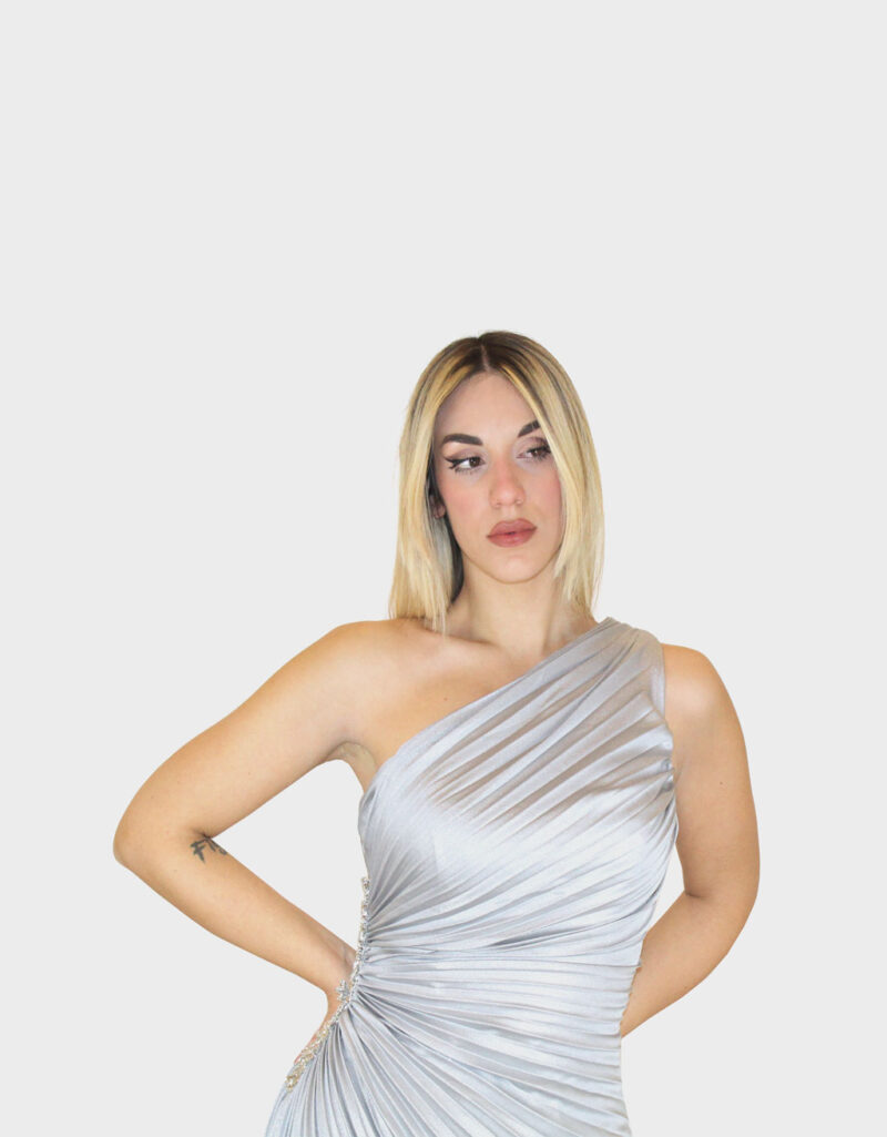 Abito lungo placcato argento- Elizabeth Moda - immagine 3