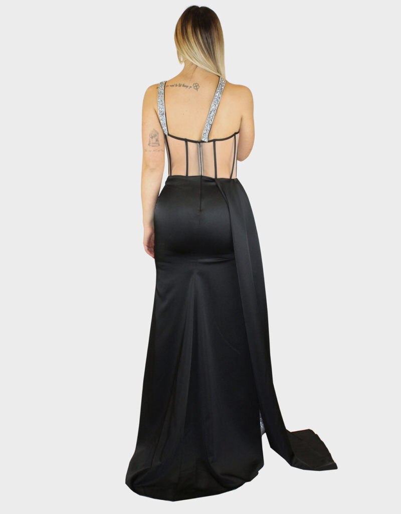 Abito lungo nero - Elizabeth Moda - immagine 4