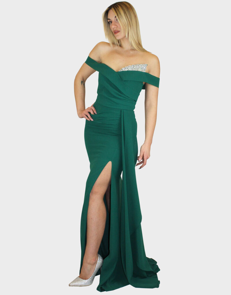 Abito lungo verde- Elizabeth Moda - immagine 2