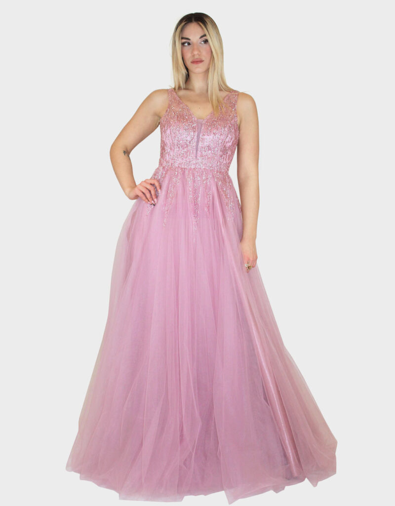 Abito ampio rosa- Elizabeth Moda
