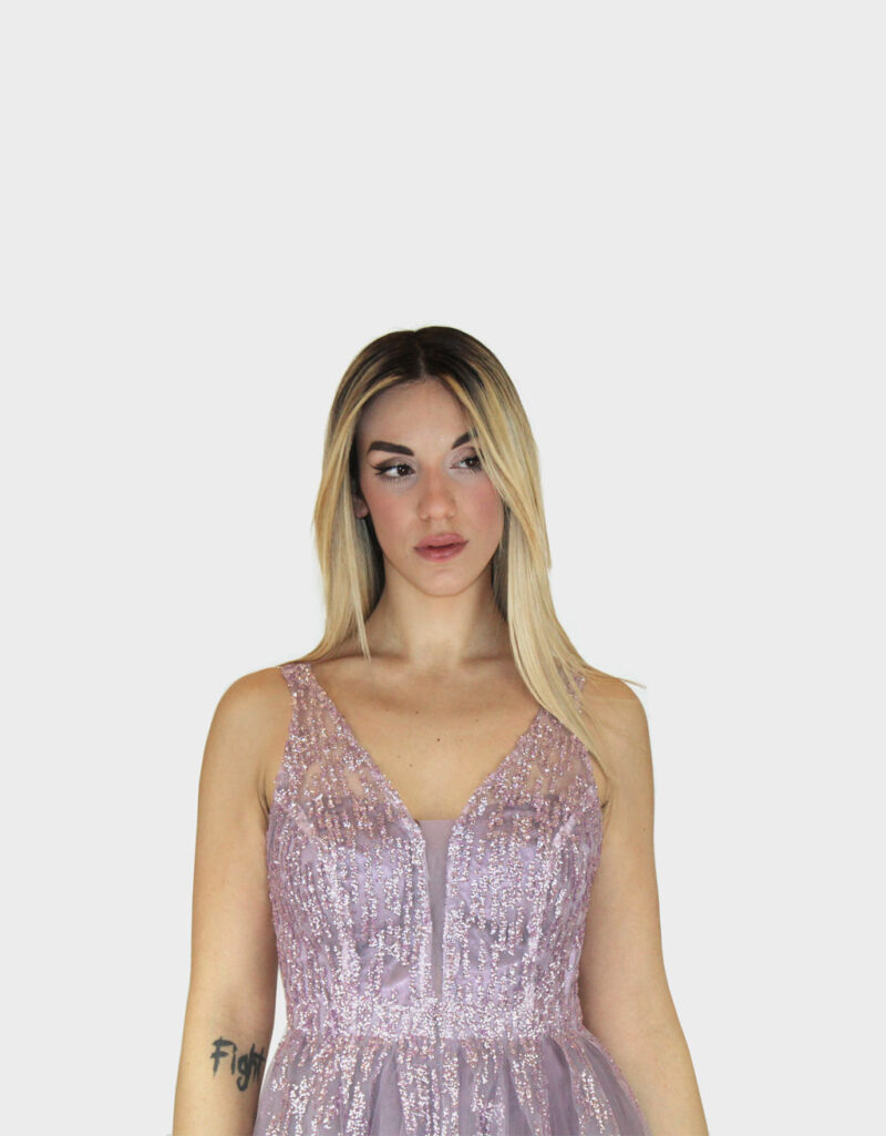 Abito ampio glicine- Elizabeth Moda - immagine 3