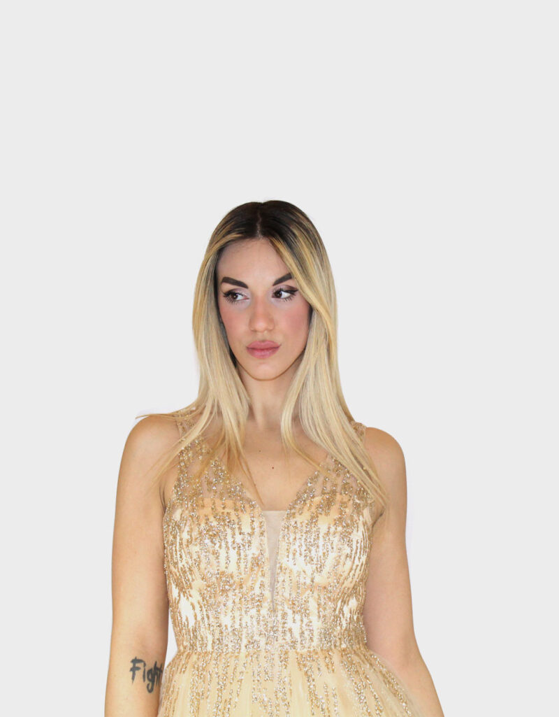 Abito ampio oro- Elizabeth Moda - immagine 3