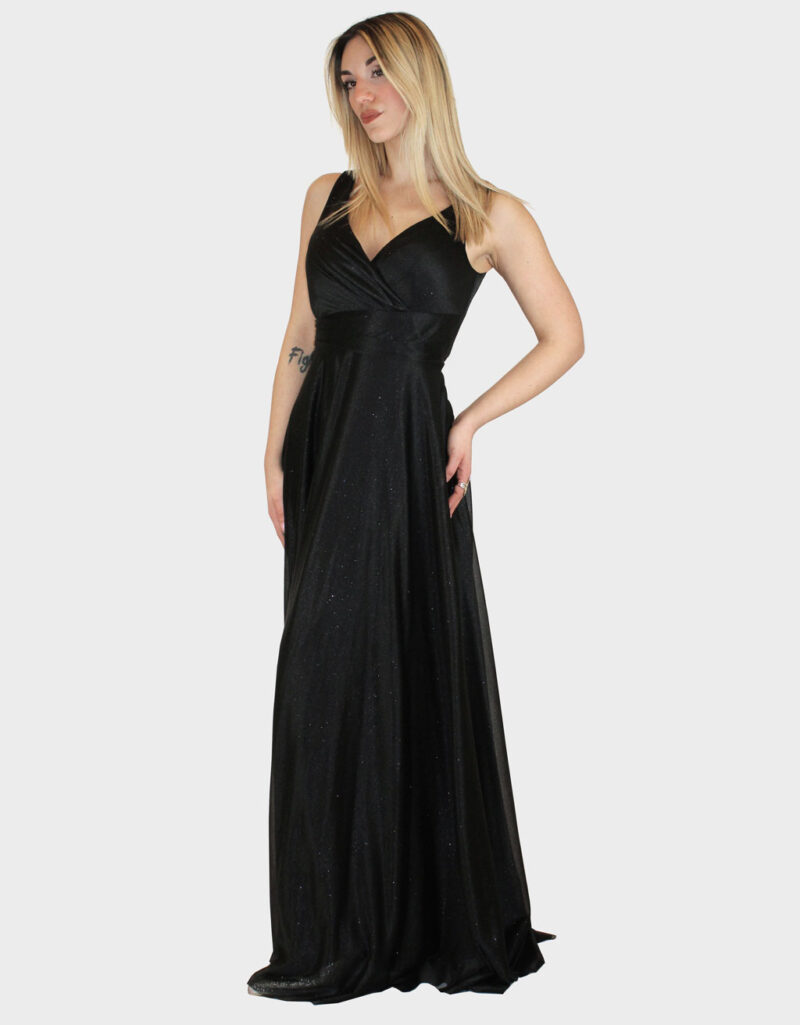 Abito lungo nero - Elizabeth Moda - immagine 2