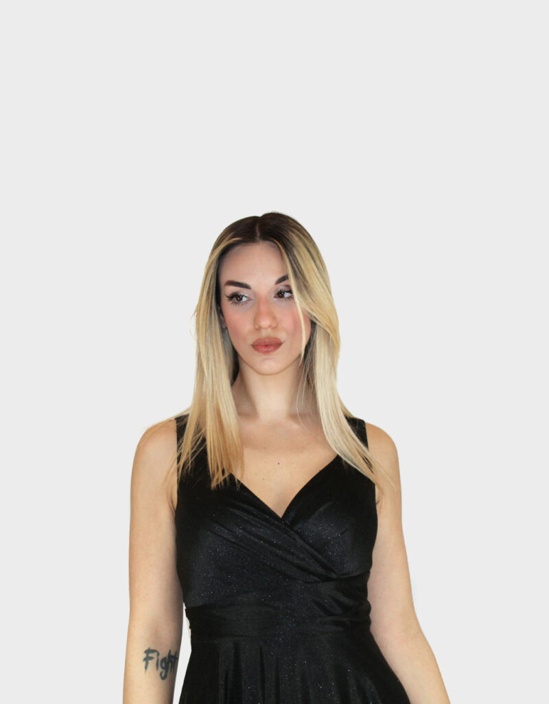 Abito lungo nero - Elizabeth Moda - immagine 3
