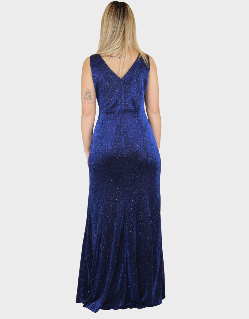 Abito lungo blu cobalto - Elizabeth Moda - immagine 4
