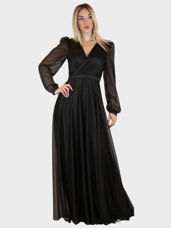 abito-lungo-nero-elizabeth-moda