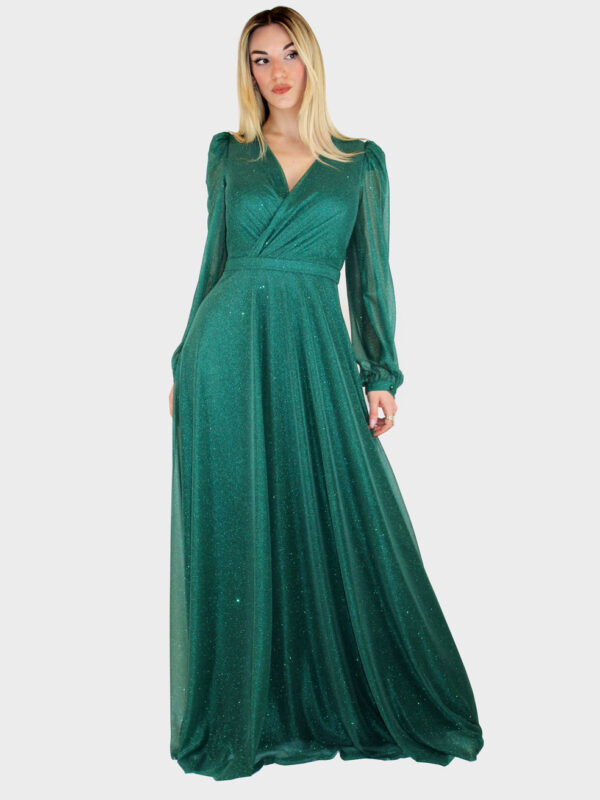 abito-lungo-verde-elizabeth-moda