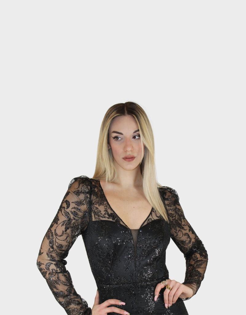 abito-lungo-nero-elizabeth-moda