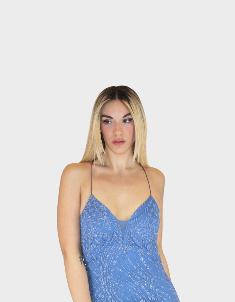 Abito lungo polvere- Elizabeth Moda - immagine 3