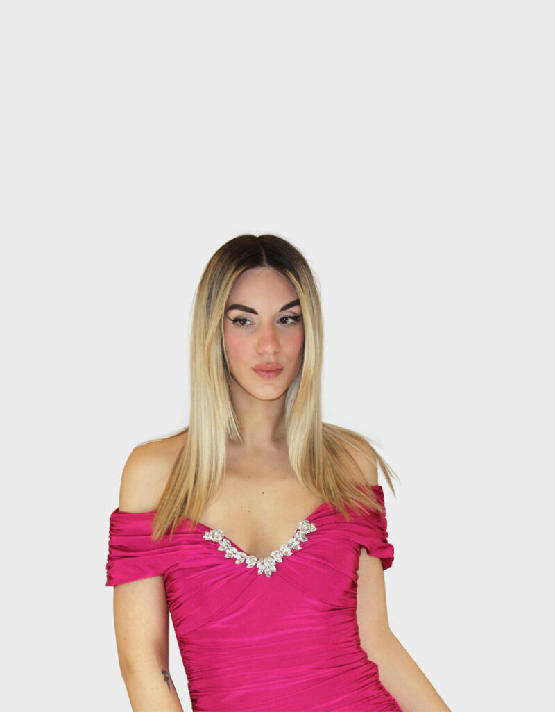 Abito lungo fucsia - Elizabeth Moda - immagine 3