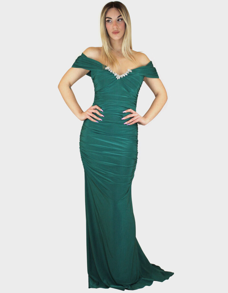 Abito lungo verde - Elizabeth Moda