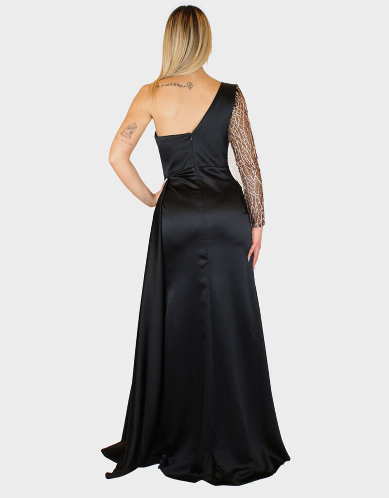 Abito lungo nero- Elizabeth Moda - immagine 4