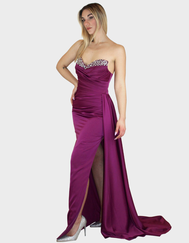 Abito lungo viola - Elizabeth Moda - immagine 2