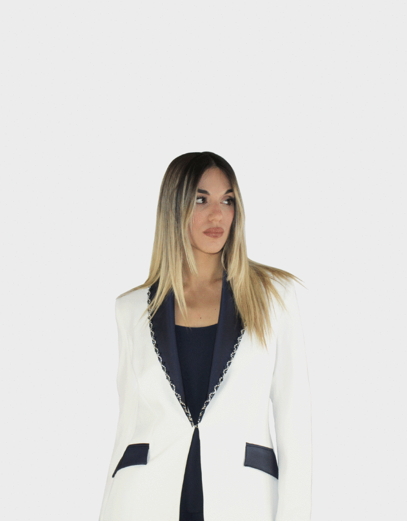 Completo tre pezzi bianco e blu - Paola Forti - immagine 3