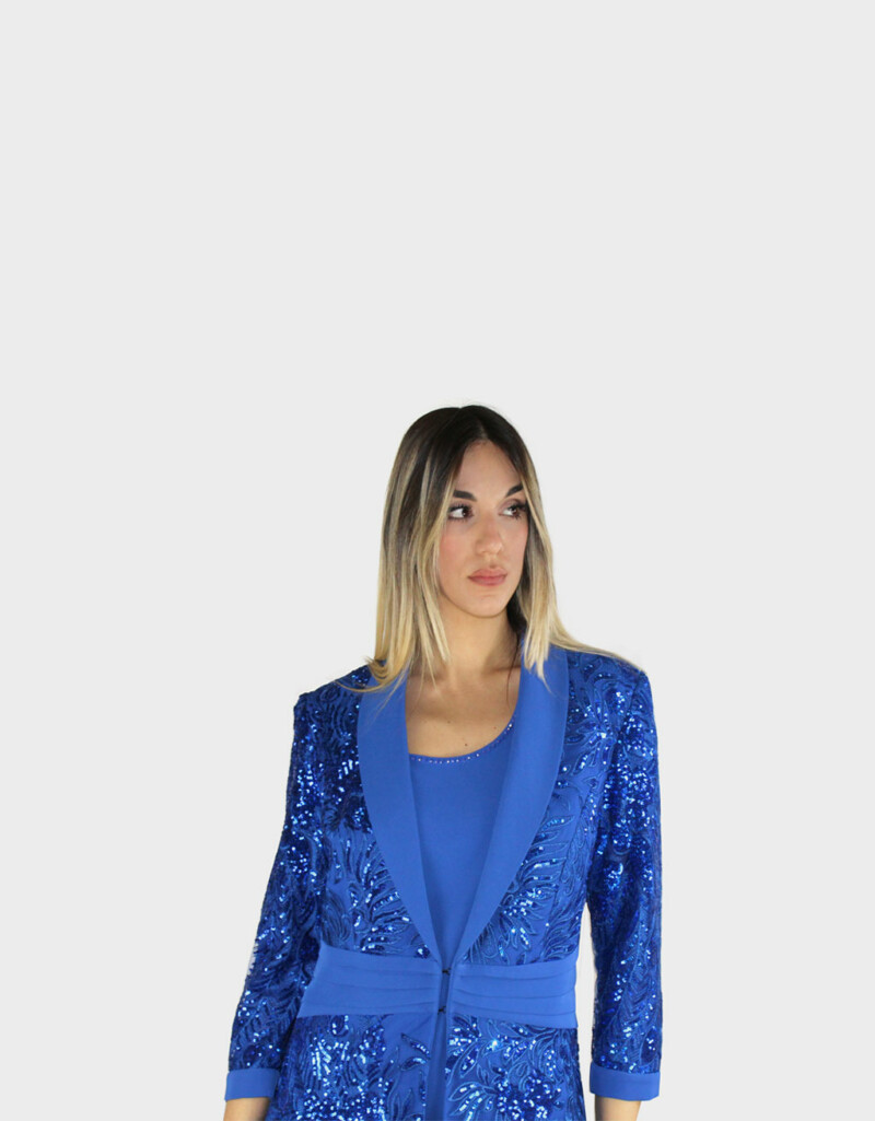 Completo 3 pezzi blu cobalto - Paola Forti - immagine 3