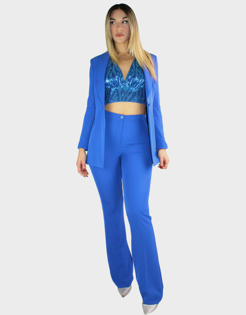 Tailleur con top blu - Sharon