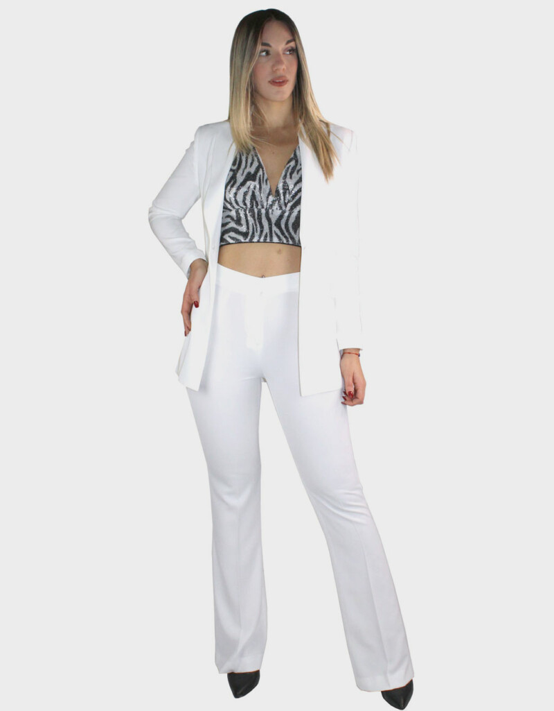 Tailleur con top bianco - Sharon