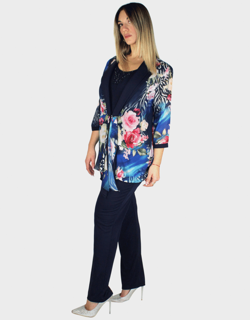Completo tre pezzi blu di Paola Forti.