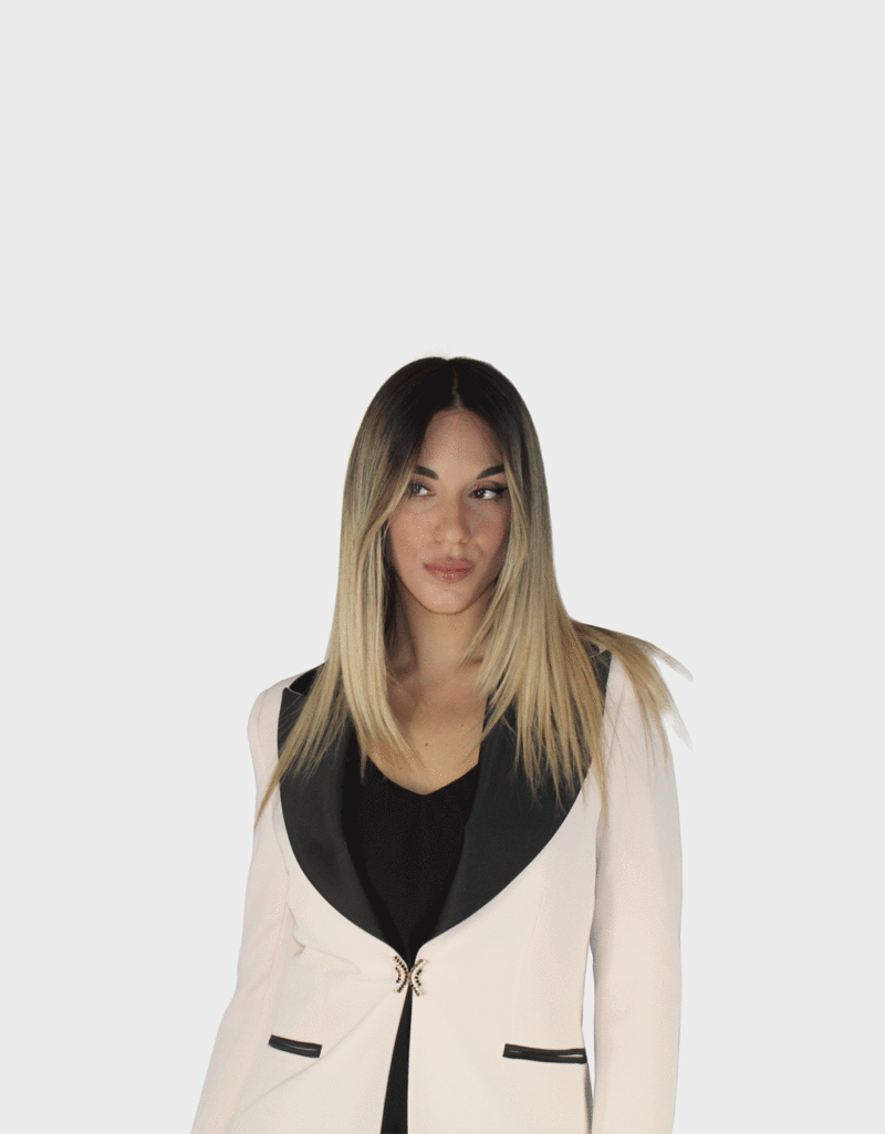 Completo tre pezzi nero e beige - Sharon - immagine 3