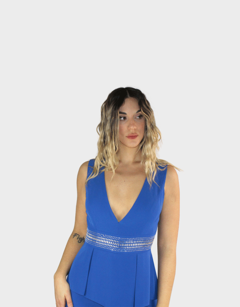 Tuta blu cobalto - Sharon - immagine 3
