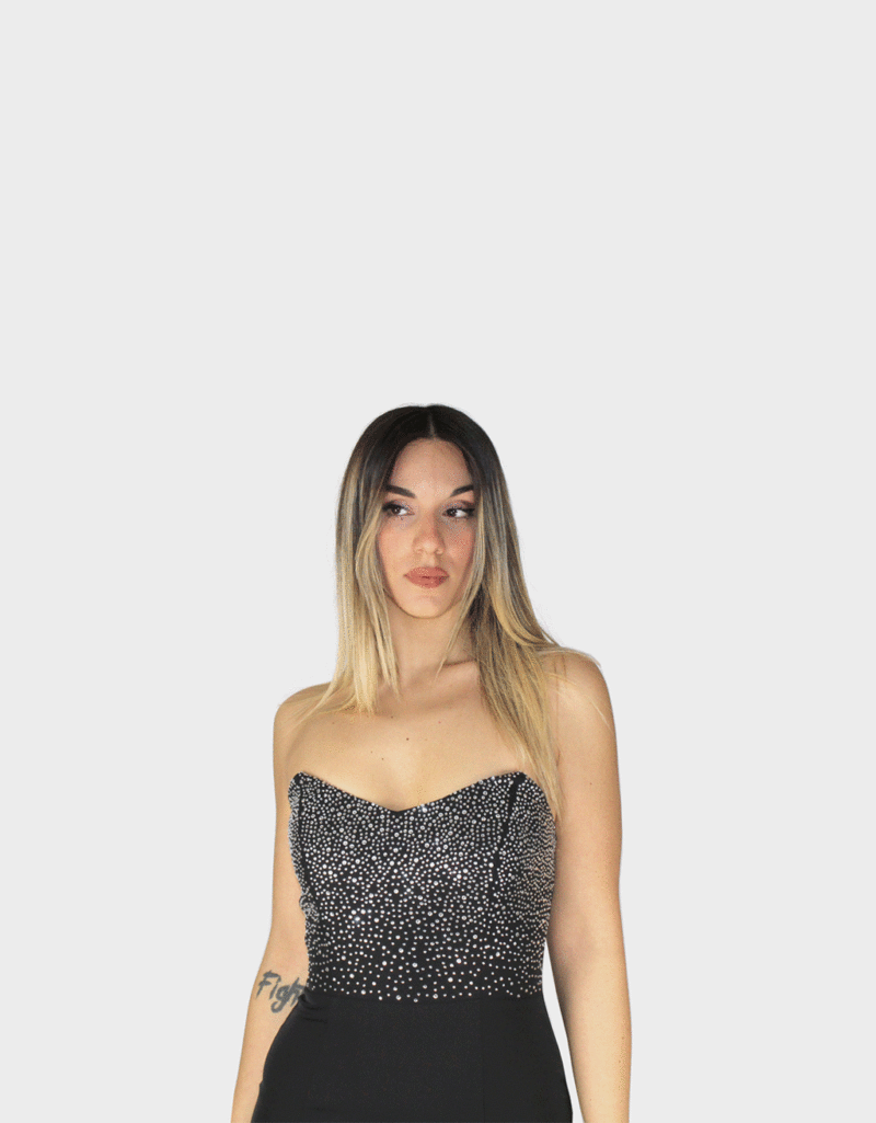 Abito lungo nero - Sharon - immagine 3