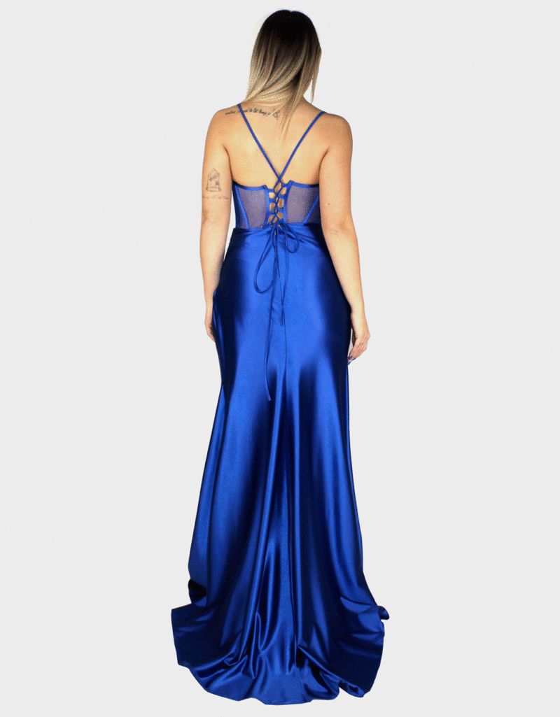 Abito lungo blu - Elizabeth Moda - immagine 4