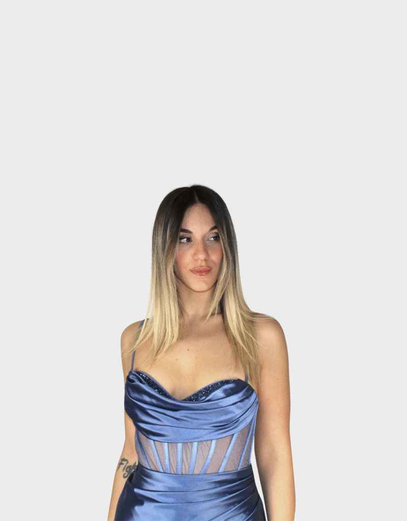 Abito lungo polvere - Elizabeth Moda - immagine 3