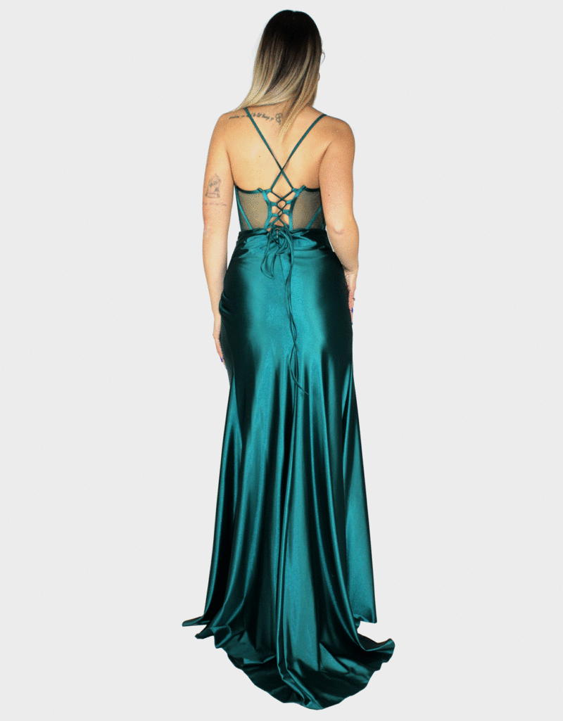 Abito lungo verde - Elizabeth Moda - immagine 4