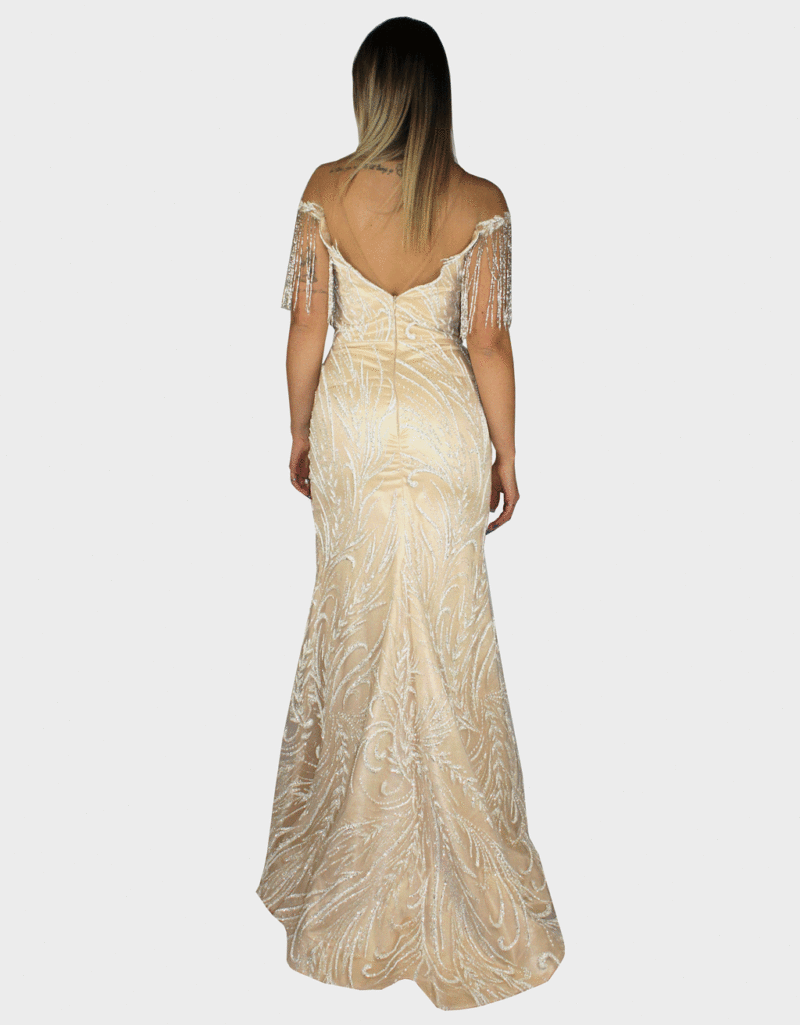Abito lungo nude - Elizabeth Moda - immagine 4