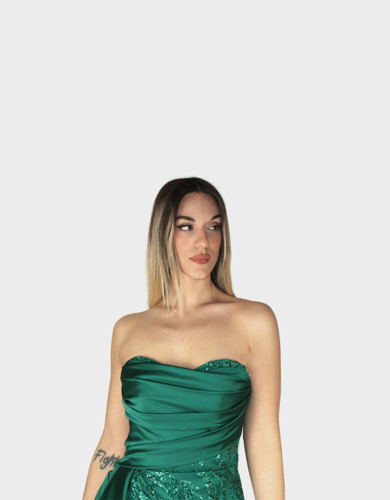 Abito lungo verde - Elizabeth Moda - immagine 3
