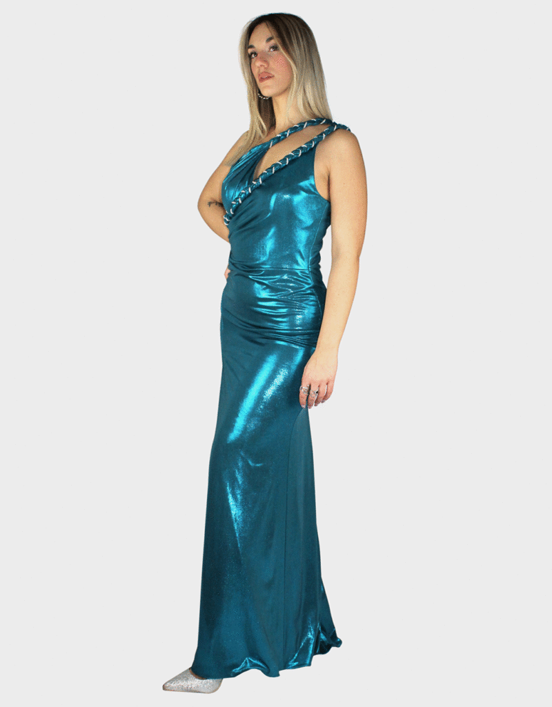 Abito lungo verde - Elizabeth Moda - immagine 2