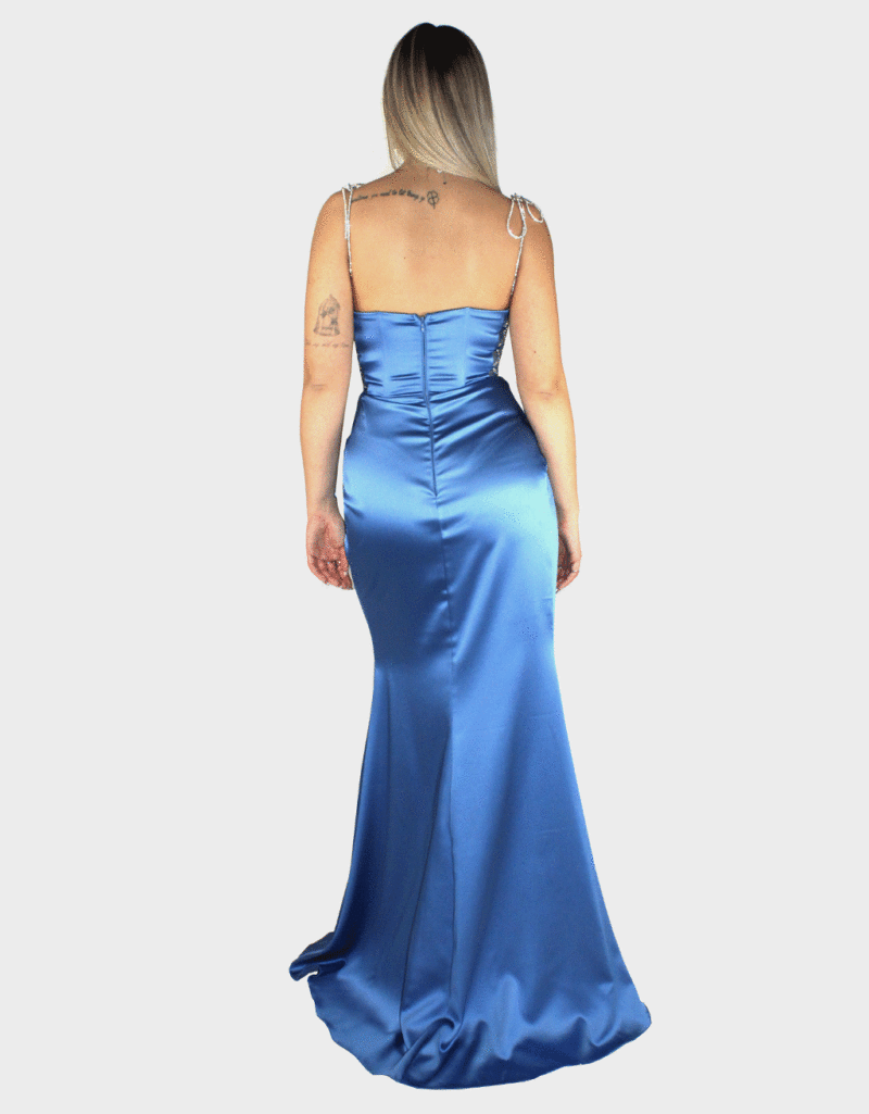 Abito lungo indaco - Elizabeth Moda - immagine 4