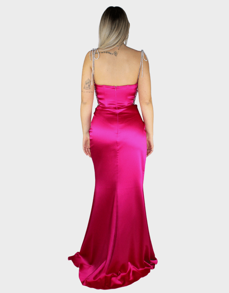 Abito lungo fucsia - Elizabeth Moda - immagine 3