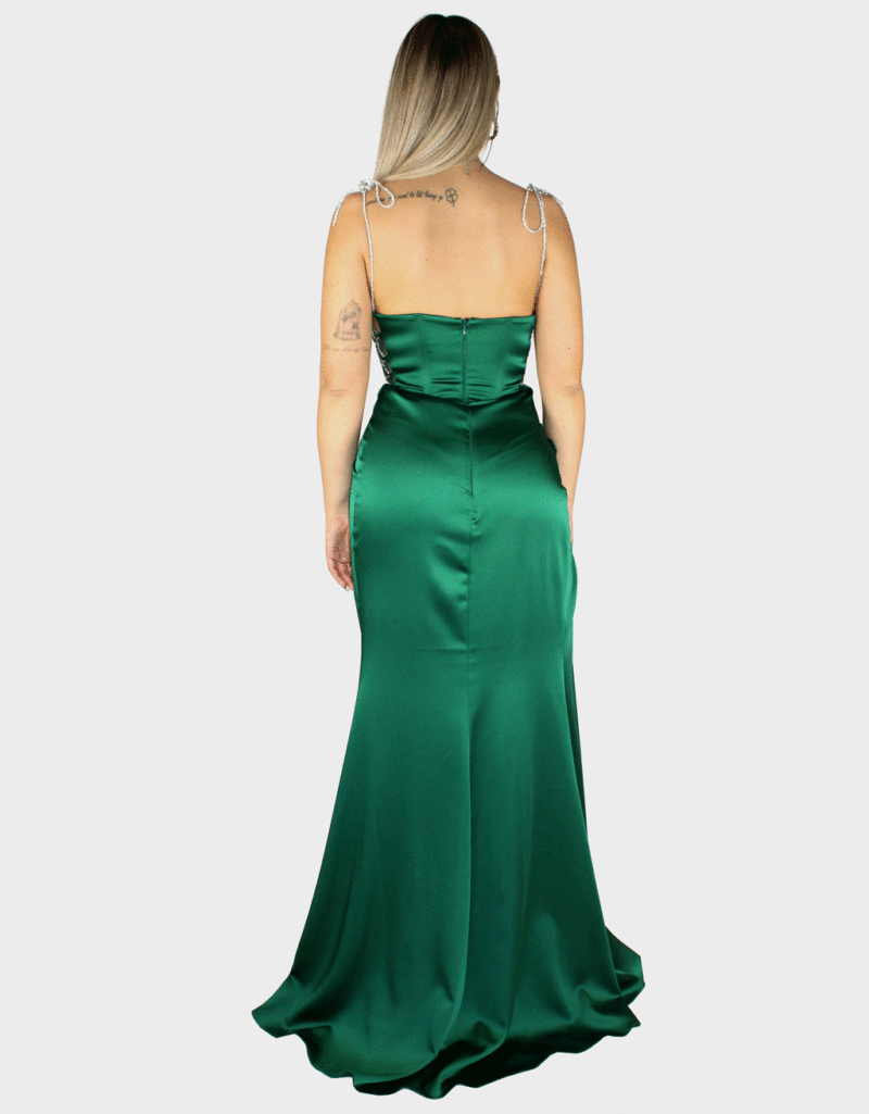 Abito lungo verde - Elizabeth Moda - immagine 4