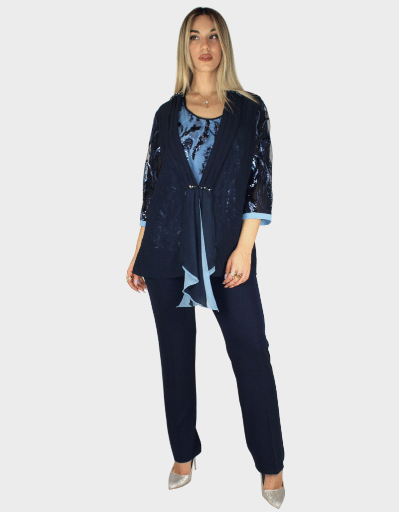 Completo tre pezzi blu - Paola Forti