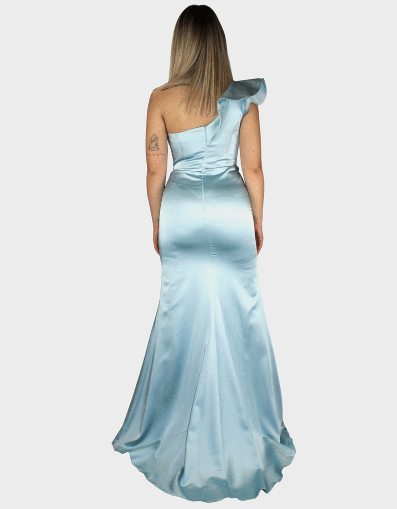 Abito lungo azzurro - Elizabeth Moda - immagine 4