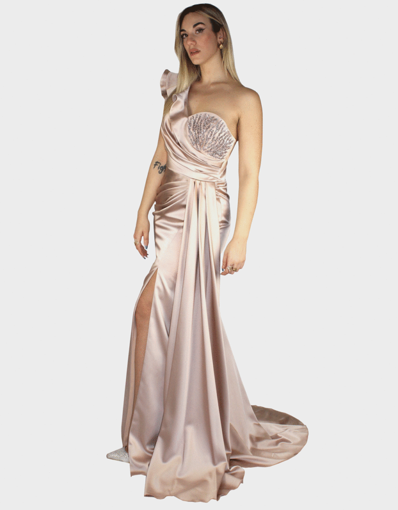 Abito lungo oro - Elizabeth Moda - immagine 2