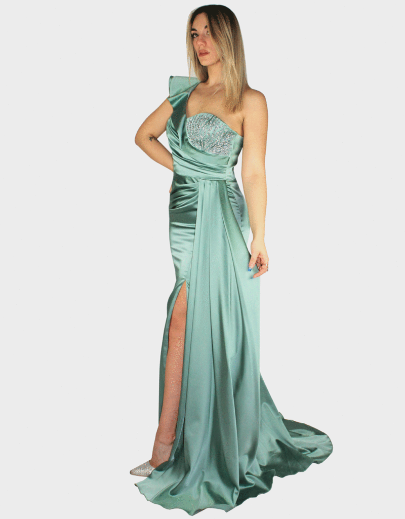 Abito lungo verde - Elizabeth Moda - immagine 2
