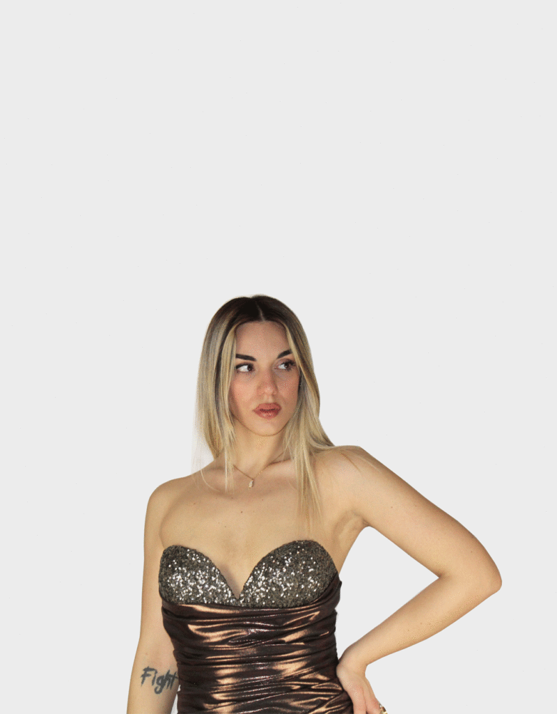 Abito bronzo - Elizabeth Moda - immagine 3