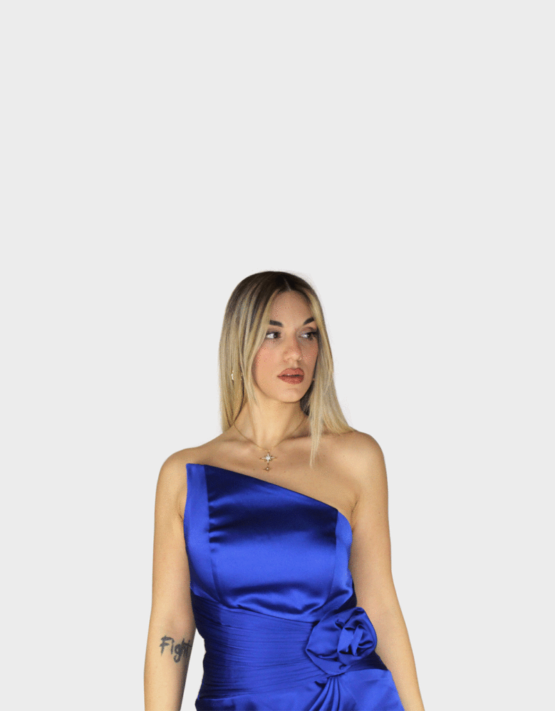 Abito lungo blu - Elizabeth Moda - immagine 3