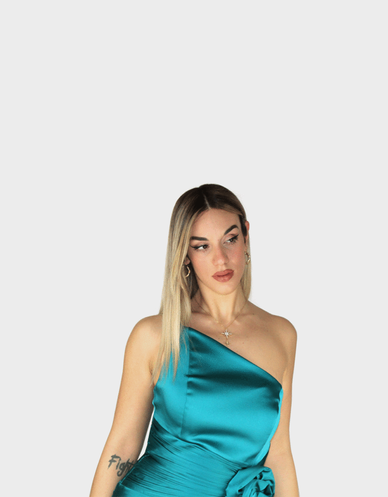 Abito lungo verde - Elizabeth Moda - immagine 3