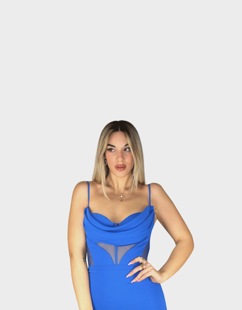 Abito blu - Elizabeth Moda - immagine 3