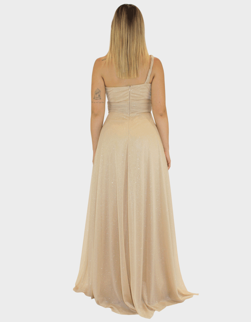 Abito lungo oro glitter - Elizabeth Moda - immagine 4