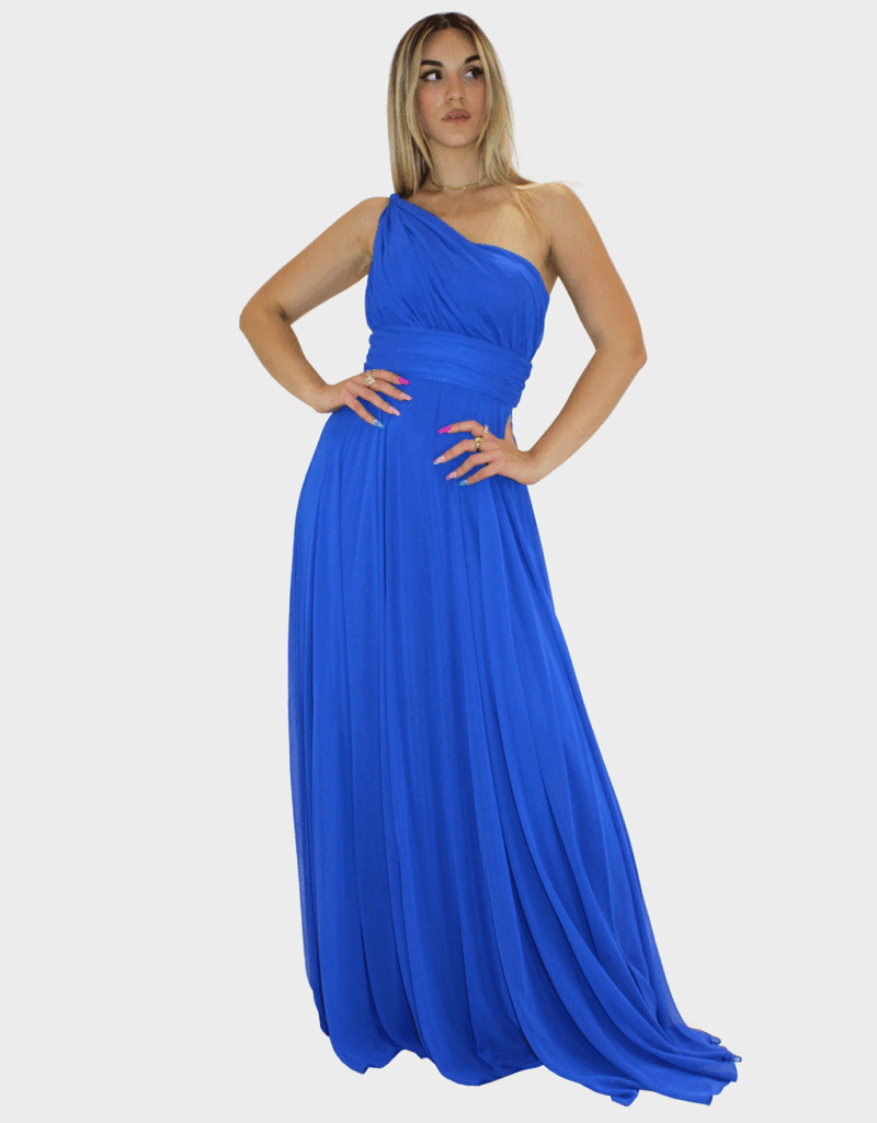 Abito lungo blu - Elizabeth Moda