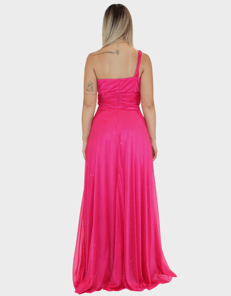 Abito lungo fucsia glitter - Elizabeth Moda - immagine 4