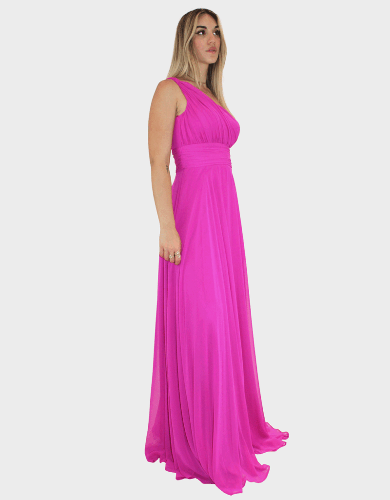 Abito lungo fucsia - Elizabeth Moda - immagine 2