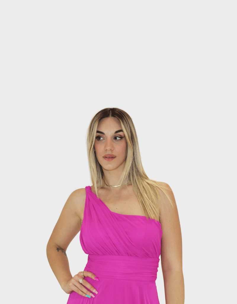 Abito lungo fucsia - Elizabeth Moda - immagine 3
