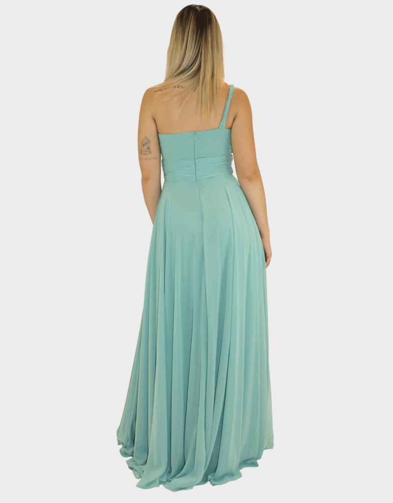 Abito lungo verde salvia - Elizabeth Moda - immagine 4