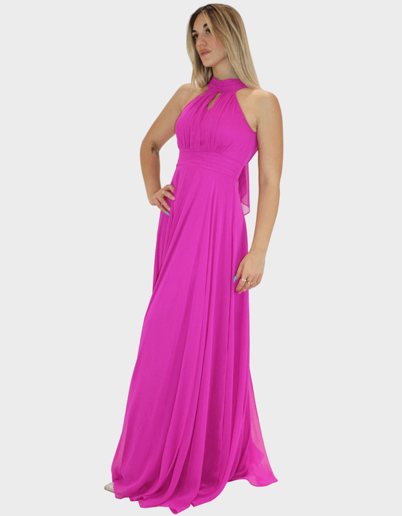 Abito lungo fucsia - Elizabeth Moda - immagine 2